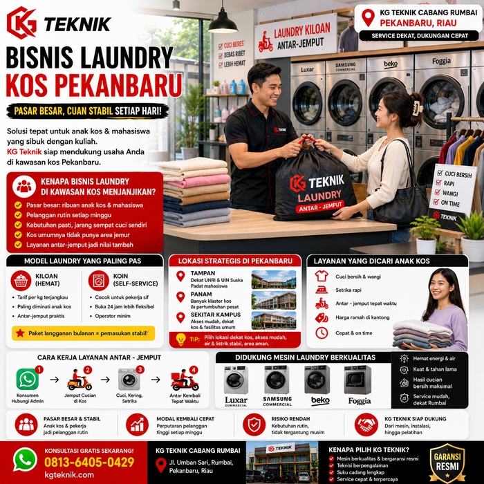 Bisnis Laundry Kos Pekanbaru