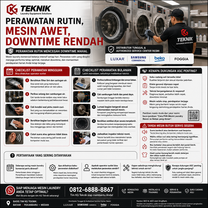 Checklist Perawatan Mesin Laundry Komersial