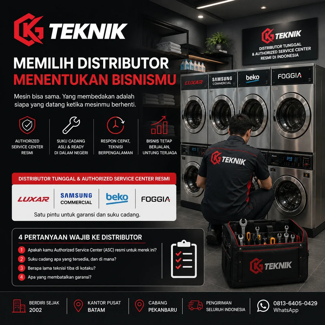 Distributor Mesin Laundry Resmi: