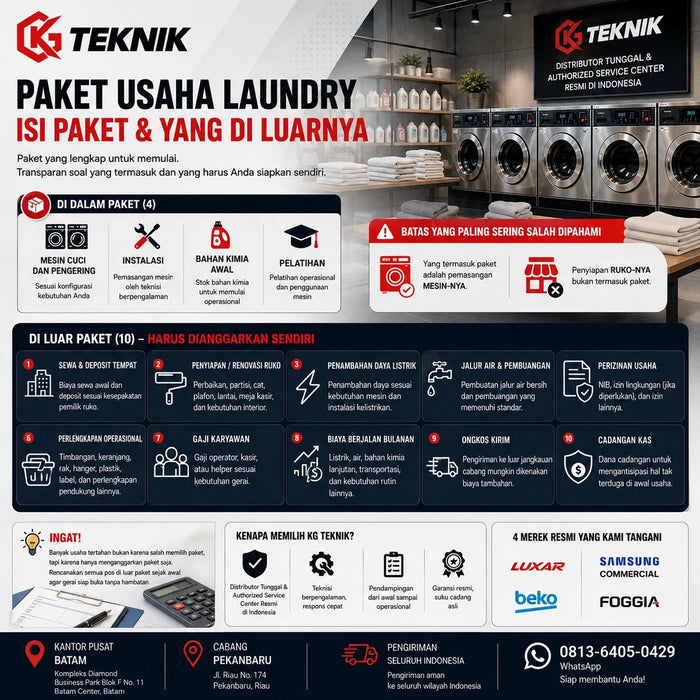 Isi Paket Usaha Laundry & Biaya yang Tidak Termasuk