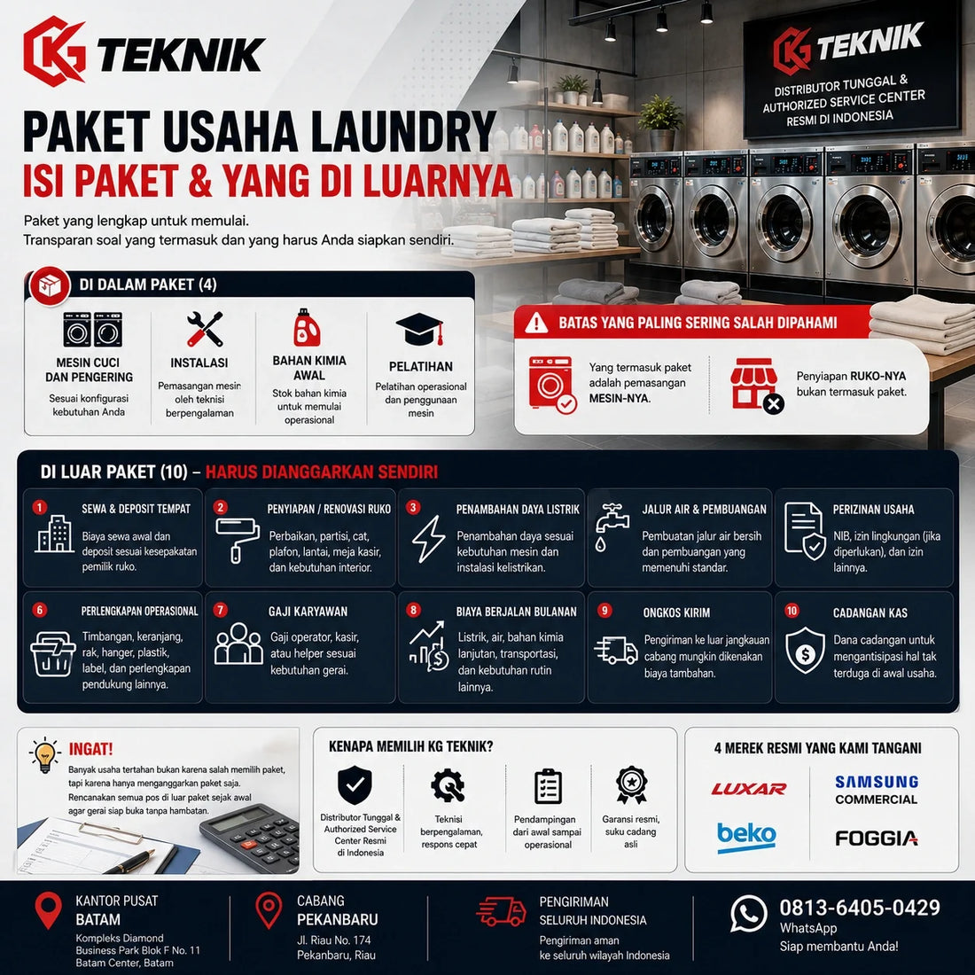 Isi Paket Usaha Laundry & Biaya yang Tidak Termasuk