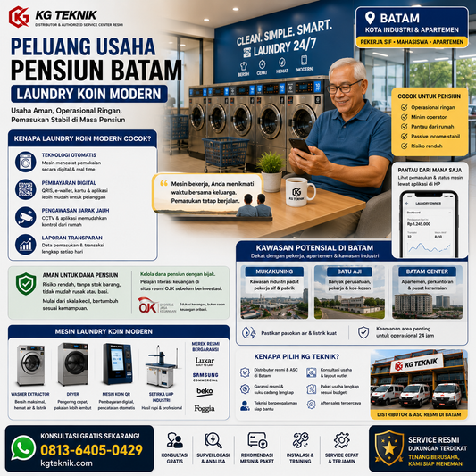 Peluang Usaha Pensiun Batam: Laundry Koin Modern