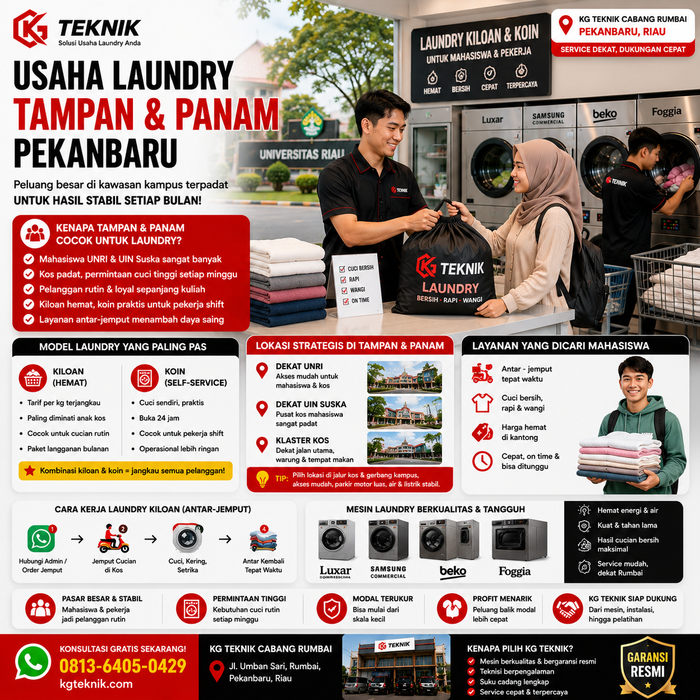 Usaha Laundry Tampan & Panam Pekanbaru